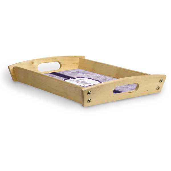 Watercolor Mandala Serving Tray Wood Small - Corner