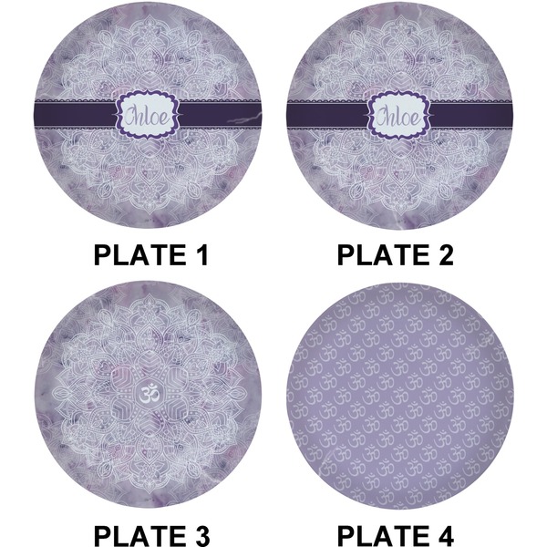 Watercolor Mandala Set of Lunch / Dinner Plates (Approval)