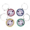 Watercolor Mandala Wine Charms (Set of 4) (Personalized)