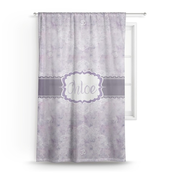 Custom Watercolor Mandala Sheer Curtain (Personalized)