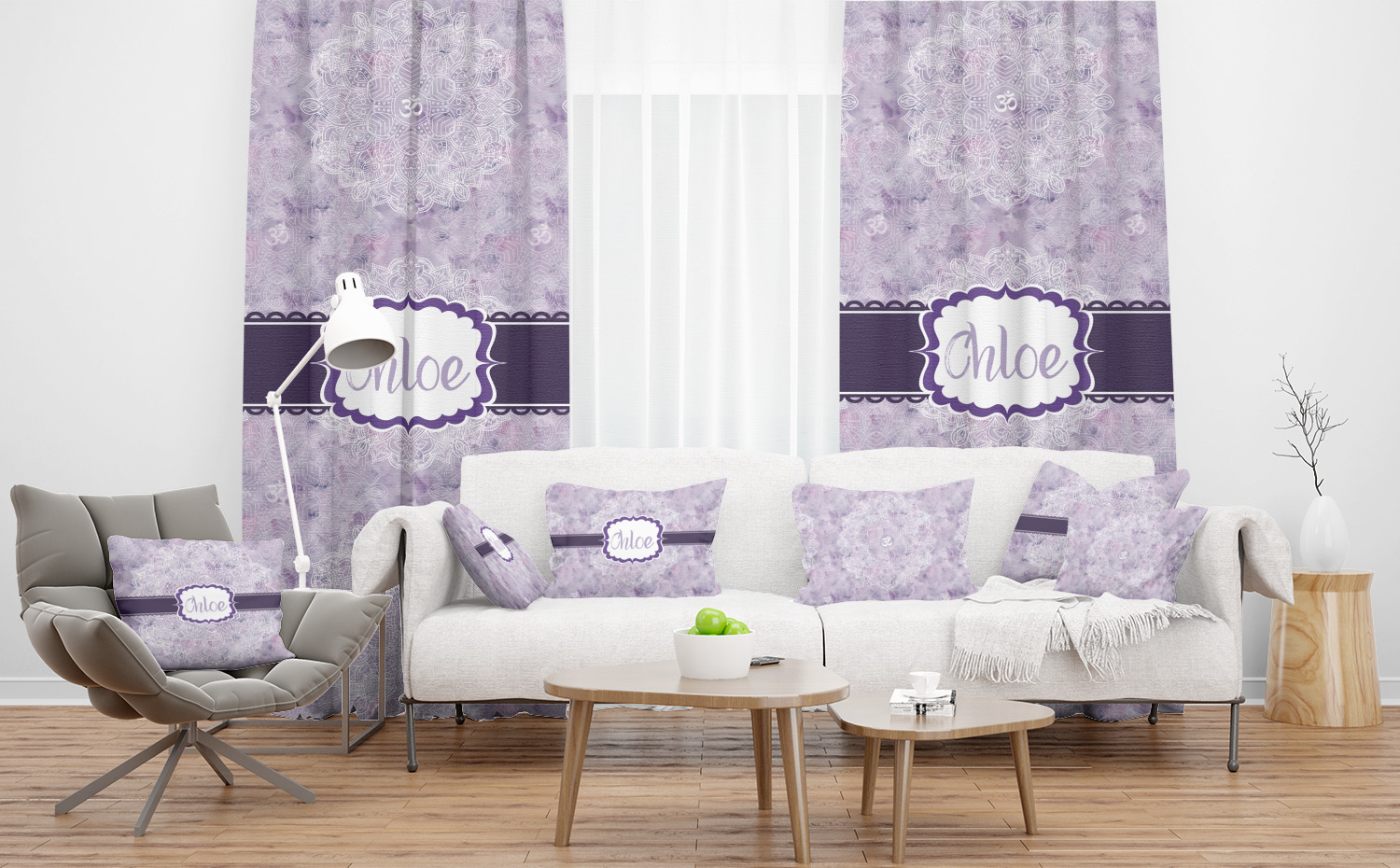 Custom Watercolor Mandala Curtain (Personalized) YouCustomizeIt