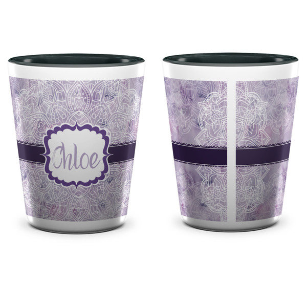 Watercolor Mandala Shot Glass - Two Tone - APPROVAL