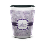 Watercolor Mandala Ceramic Shot Glass - 1.5 oz - Two Tone - Set of 4 (Personalized)