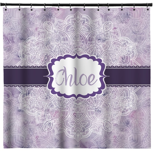 Custom Watercolor Mandala Shower Curtain (Personalized)