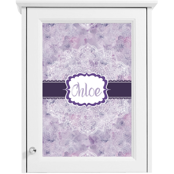 Watercolor Mandala Single White Cabinet Decal