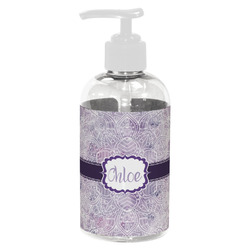Watercolor Mandala Plastic Soap / Lotion Dispenser (8 oz - Small - White) (Personalized)