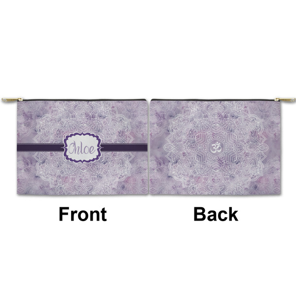 Watercolor Mandala Small Zipper Pouch Approval (Front and Back)