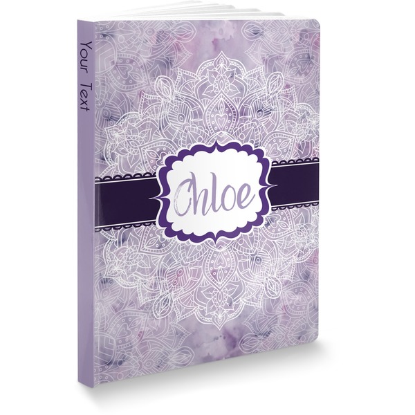 Custom Watercolor Mandala Softbound Notebook - 5.75" x 8" (Personalized)