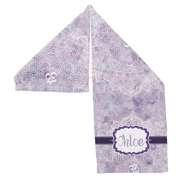 Watercolor Mandala Sports Towel Folded - Both Sides Showing