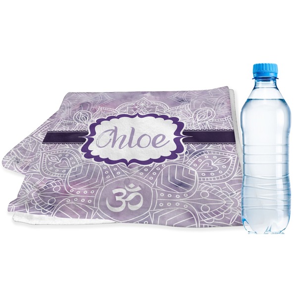 Custom Watercolor Mandala Sports & Fitness Towel (Personalized)