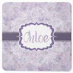 Watercolor Mandala Square Rubber Backed Coaster (Personalized)