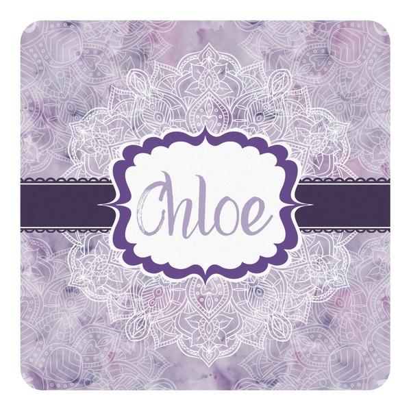 Custom Watercolor Mandala Square Decal - Small (Personalized)