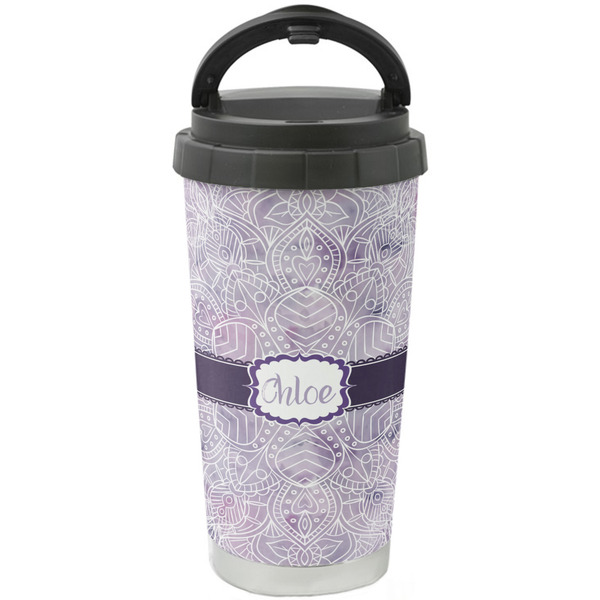 Custom Watercolor Mandala Stainless Steel Coffee Tumbler (Personalized)
