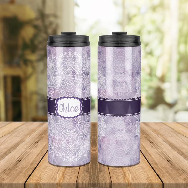 Watercolor Mandala Stainless Steel Tumbler - Lifestyle