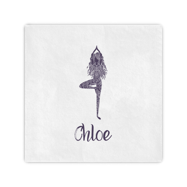 Custom Watercolor Mandala Standard Cocktail Napkins (Personalized)