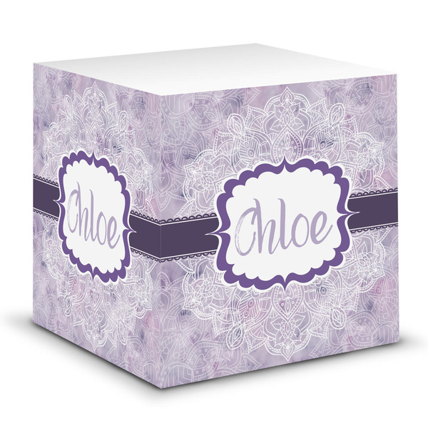 Custom Watercolor Mandala Sticky Note Cube (Personalized)