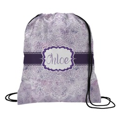 Watercolor Mandala Drawstring Backpack - Small (Personalized)