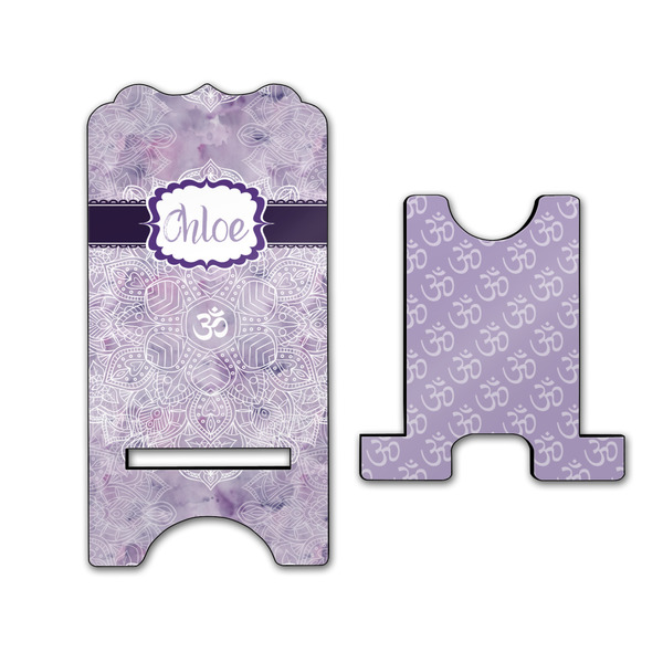 Watercolor Mandala Stylized Phone Stand - Front & Back - Large