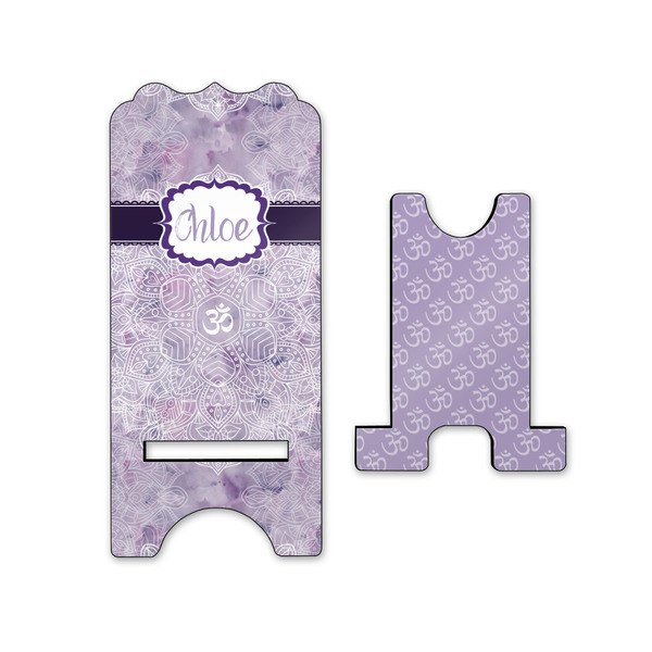 Watercolor Mandala Stylized Phone Stand - Front & Back - Small