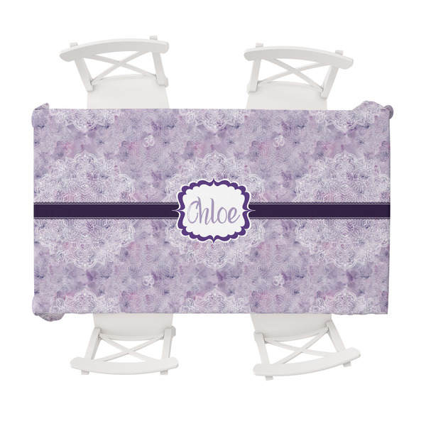 Custom Watercolor Mandala Tablecloth - 58"x102" (Personalized)