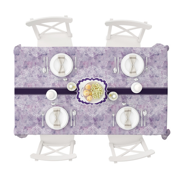 Watercolor Mandala Tablecloths (58"x102") - TOP VIEW