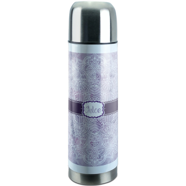 Custom Watercolor Mandala Stainless Steel Thermos (Personalized)
