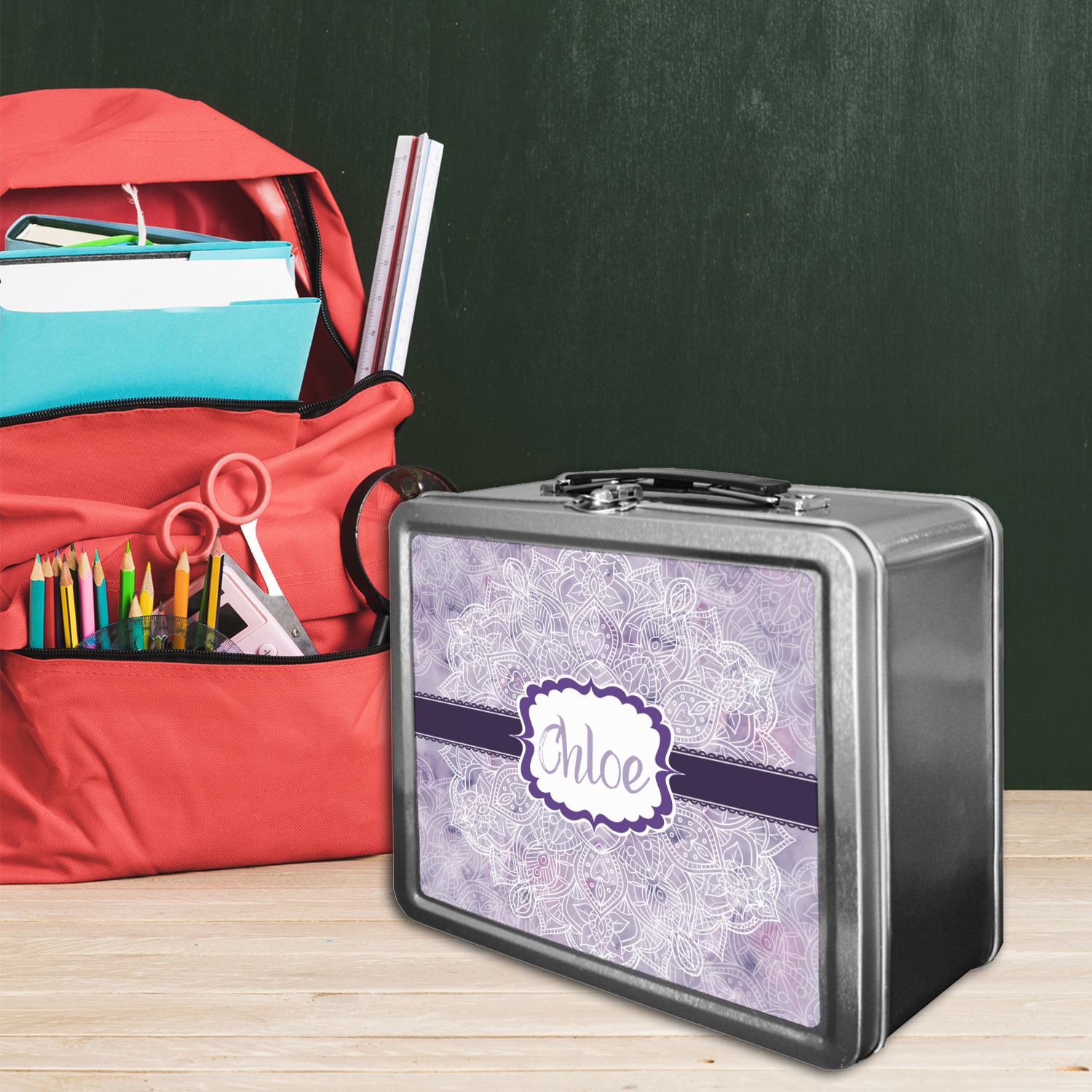 Custom Watercolor Mandala Lunch Box (Personalized) | YouCustomizeIt