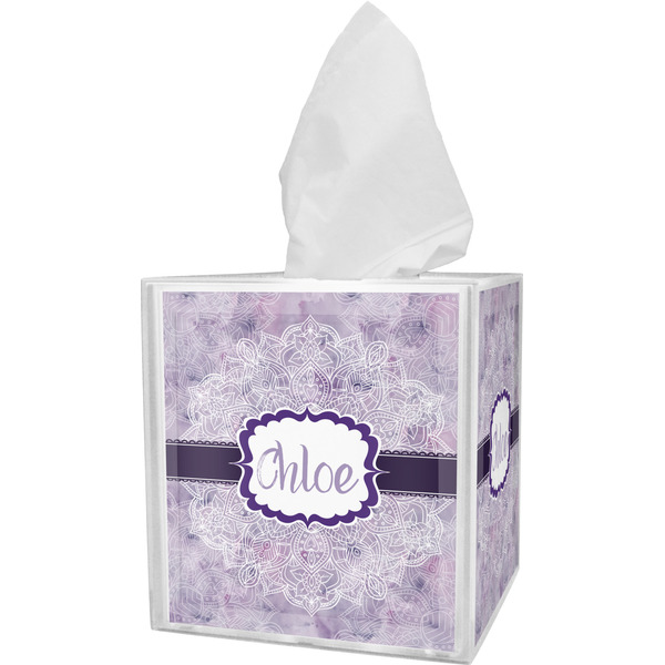 Custom Watercolor Mandala Tissue Box Cover (Personalized)