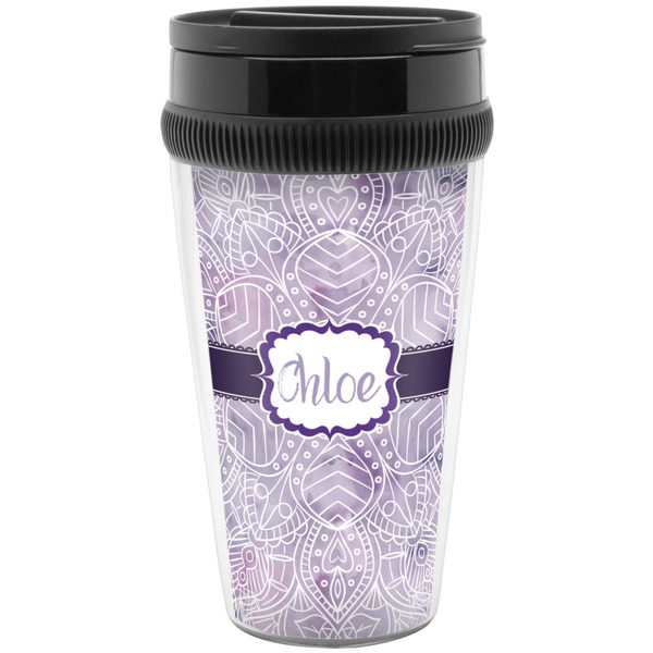 Custom Watercolor Mandala Acrylic Travel Mug without Handle (Personalized)