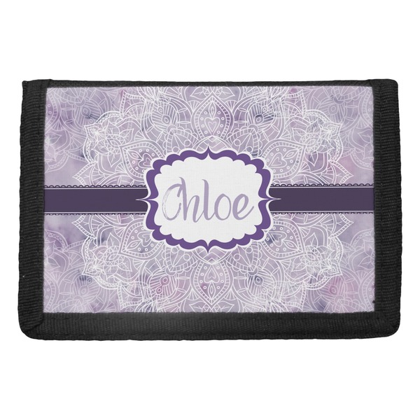 Custom Watercolor Mandala Trifold Wallet (Personalized)