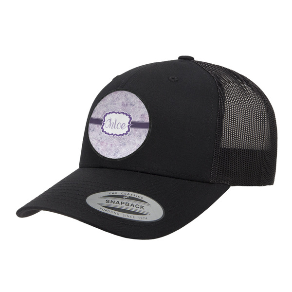 Custom Watercolor Mandala Trucker Hat - Black (Personalized)