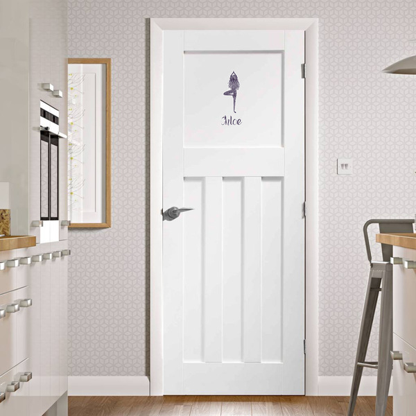 Watercolor Mandala Wall Graphic on Door