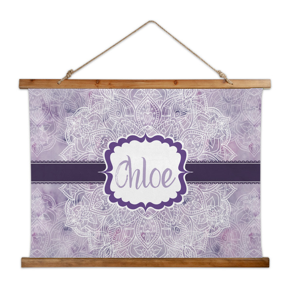 Custom Watercolor Mandala Wall Hanging Tapestry - Wide (Personalized)