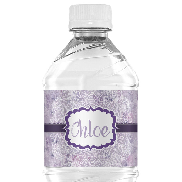 Custom Watercolor Mandala Water Bottle Labels - Custom Sized (Personalized)