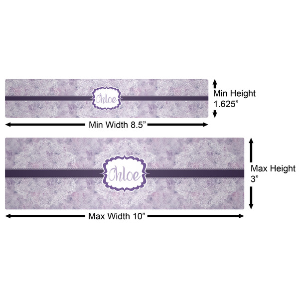 Watercolor Mandala Water Bottle Labels w/ Dimensions