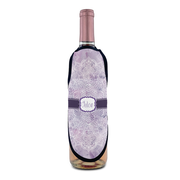 Watercolor Mandala Wine Bottle Apron - IN CONTEXT
