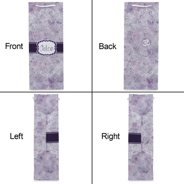 Watercolor Mandala Wine Gift Bag - Gloss - Approval