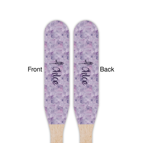 Watercolor Mandala Wooden Food Pick - Paddle - Double Sided - Front & Back