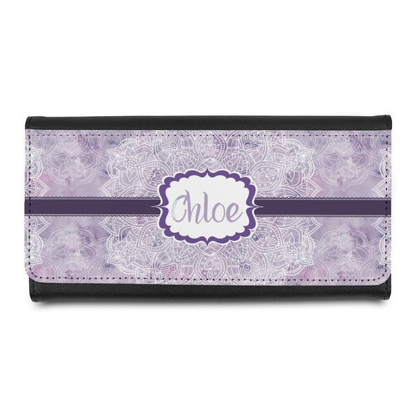 Custom Watercolor Mandala Leatherette Ladies Wallet (Personalized)
