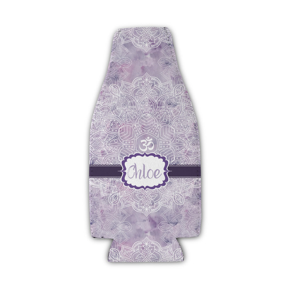 Watercolor Mandala Zipper Bottle Cooler - Set of 4 - FRONT