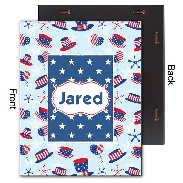 Patriotic Celebration 11x14 Wood Print - Front & Back View