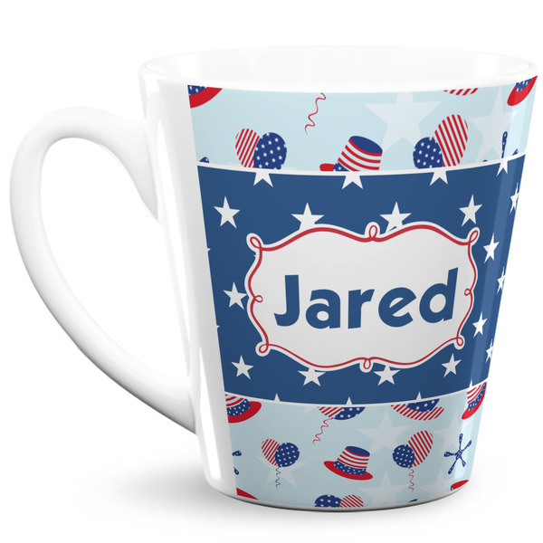 Custom Patriotic Celebration 12 Oz Latte Mug (Personalized)