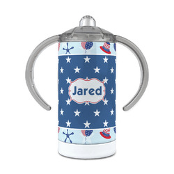 Patriotic Celebration 12 oz Stainless Steel Sippy Cup (Personalized)