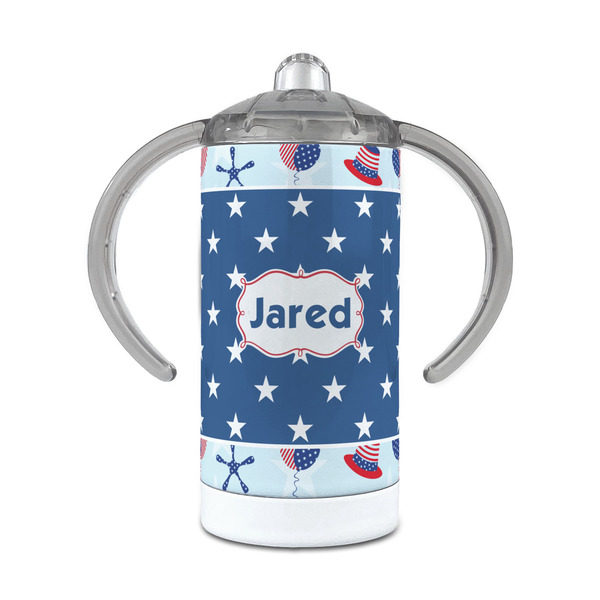 Custom Patriotic Celebration 12 oz Stainless Steel Sippy Cup (Personalized)