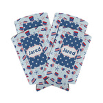 Patriotic Celebration Can Cooler (tall 12 oz) - Set of 4 (Personalized)