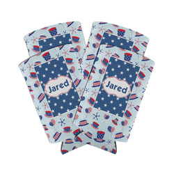 Patriotic Celebration Can Cooler (tall 12 oz) - Set of 4 (Personalized)