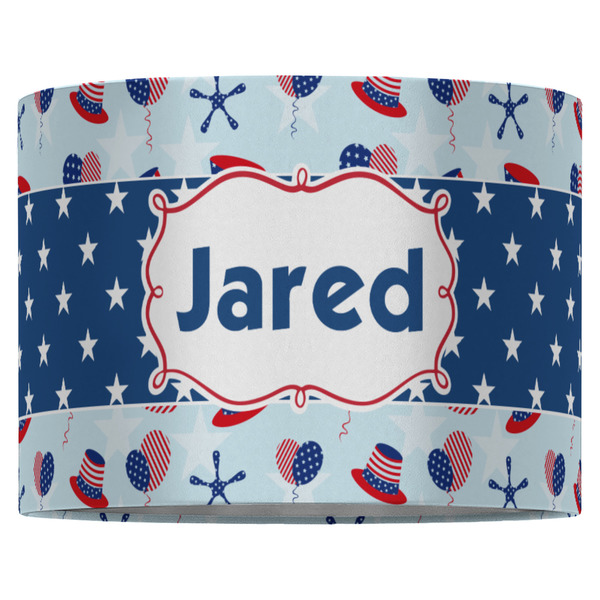 Patriotic Celebration 16" Drum Lampshade - FRONT (Fabric)