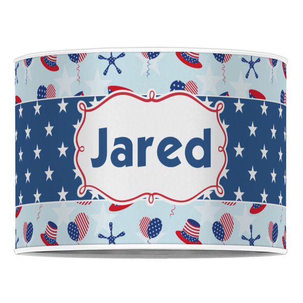 Patriotic Celebration 16" Drum Lampshade - FRONT (Poly Film)