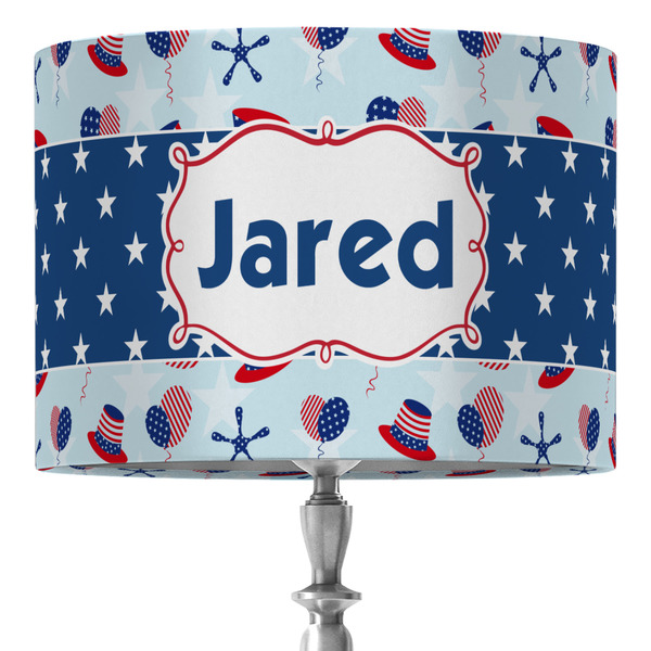 Custom Patriotic Celebration 16" Drum Lamp Shade - Fabric (Personalized)