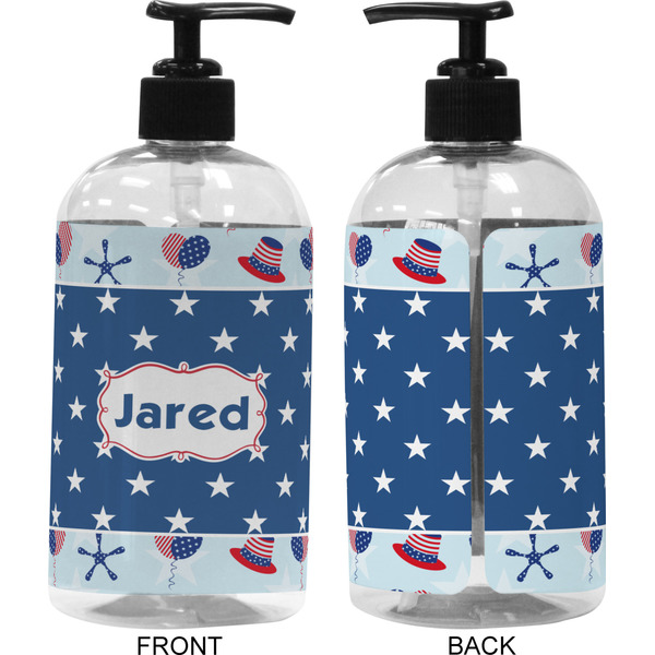 Patriotic Celebration 16 oz Plastic Liquid Dispenser (Approval)